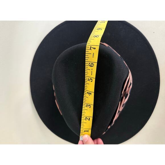EUGENIA KIM  Maxine leopard-print satin-trimmed wool-felt fedora MSRP 395$ - Picture 9 of 10